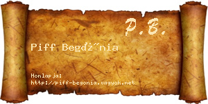 Piff Begónia névjegykártya
